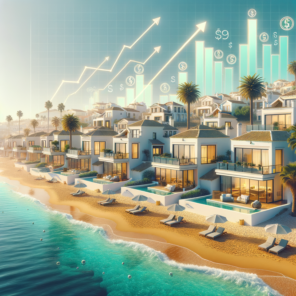 Luxury villas and apartments overlooking golden beaches in the Algarve, Portugal, representing the booming 2026 property market