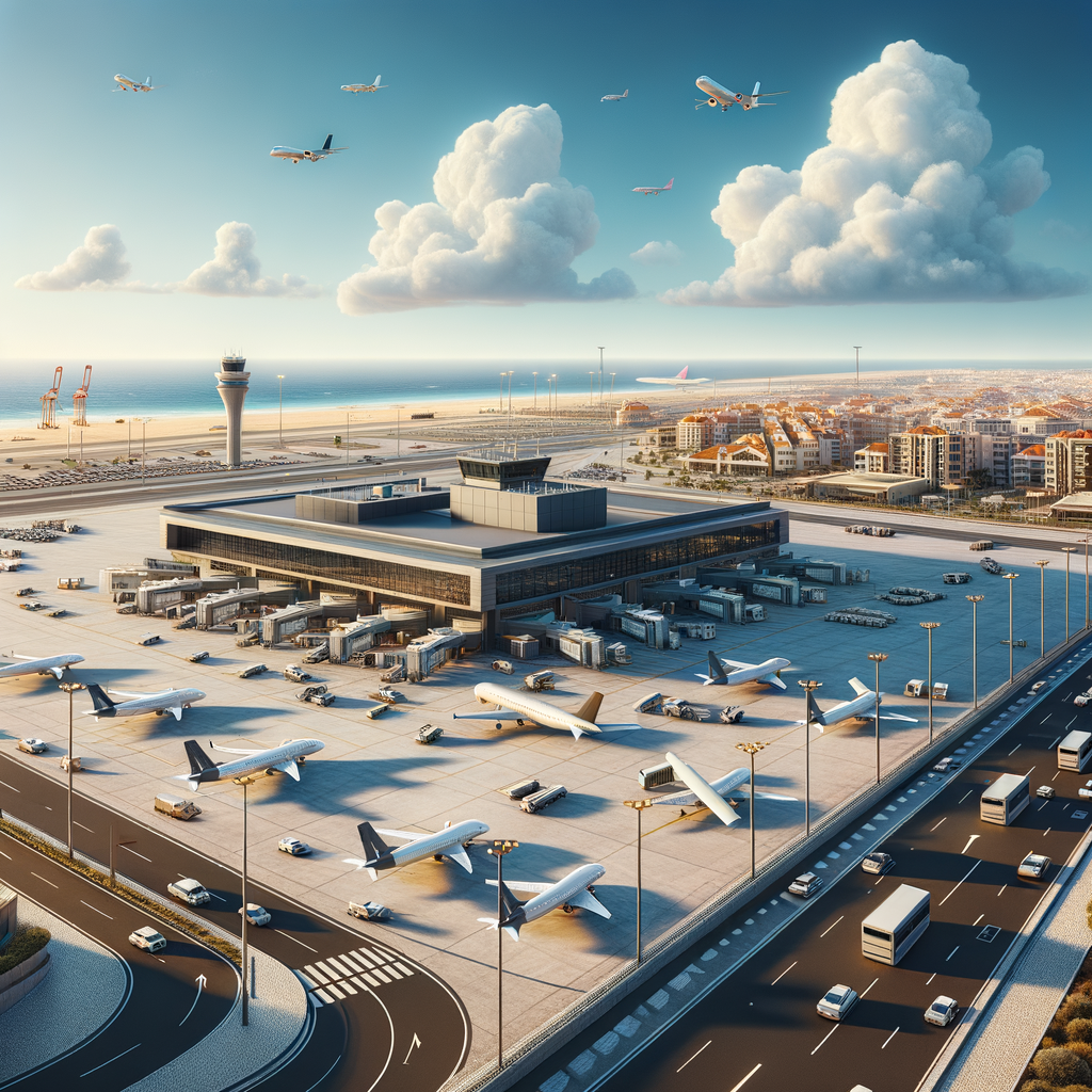 Faro Airport modern terminal with aircraft representing record-breaking passenger growth and Algarve real estate investment opportunities