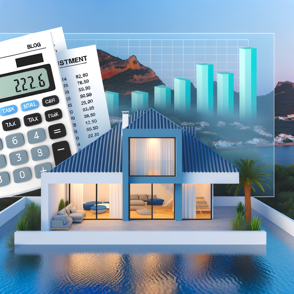Modern Portuguese villa with financial planning elements representing 2026 property tax changes