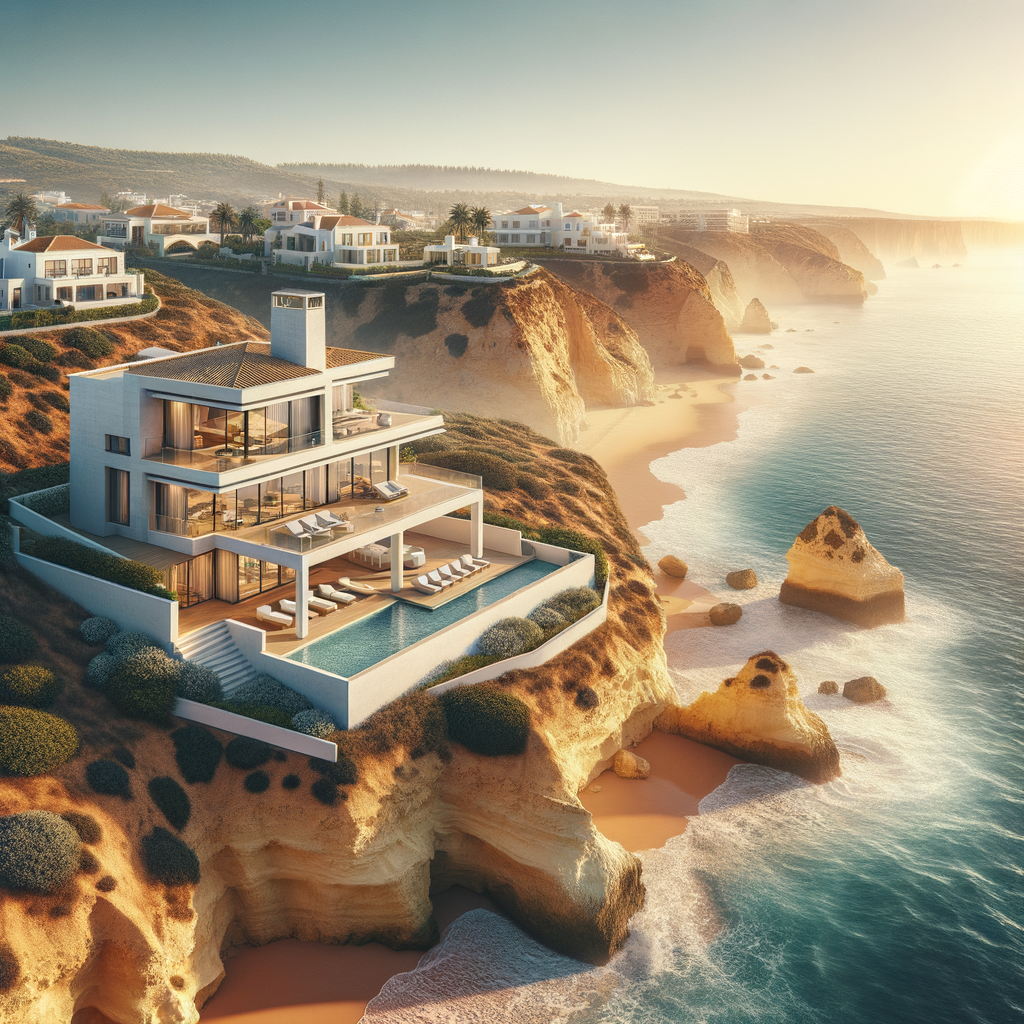 Luxury coastal villa in Lagos, Portugal overlooking the Atlantic Ocean - representing real estate investment opportunities
