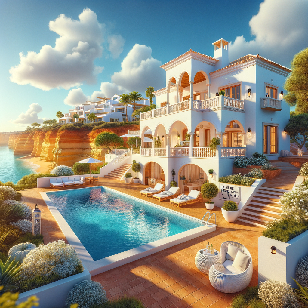 Luxury holiday villa with pool in West Algarve Portugal overlooking the Atlantic Ocean