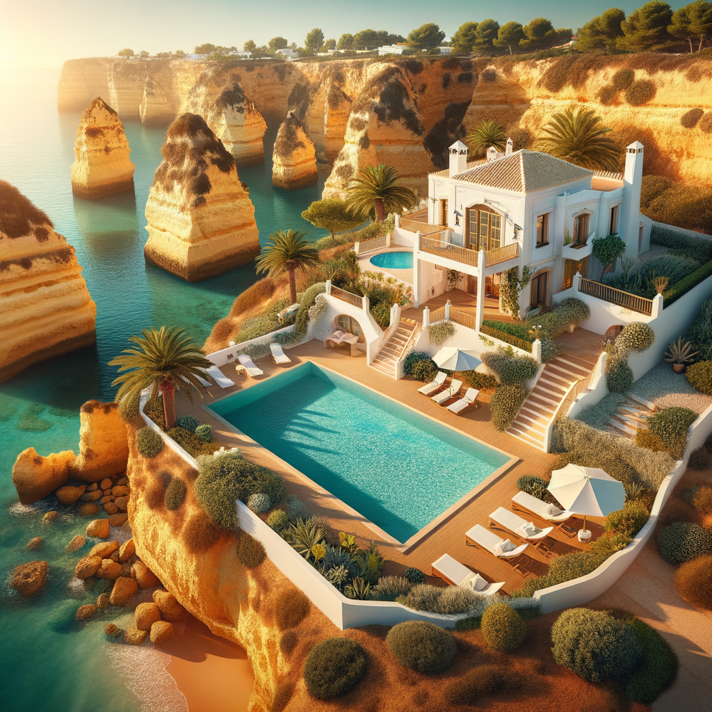 Lagos Algarve Short-Term Rental Market 2026 Villa with pool overlooking the Atlantic Ocean in Lagos, Algarve, Portugal - short-term rental investment