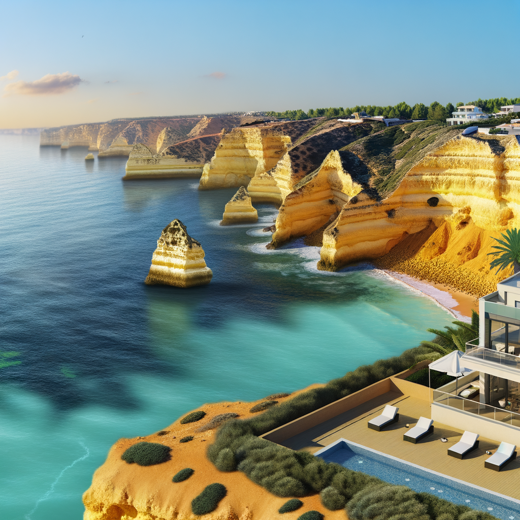 Portugal NHR 2.0 IFICI tax regime - Algarve coastline with golden cliffs and Atlantic ocean