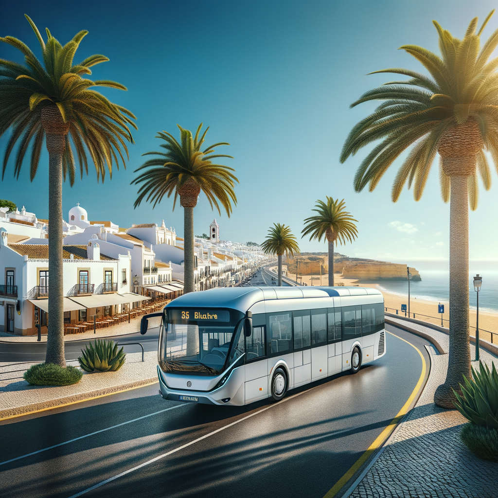 Algarve Public Transport Transformation 2026 Modern electric bus in the Algarve, Portugal - public transport upgrade 2026
