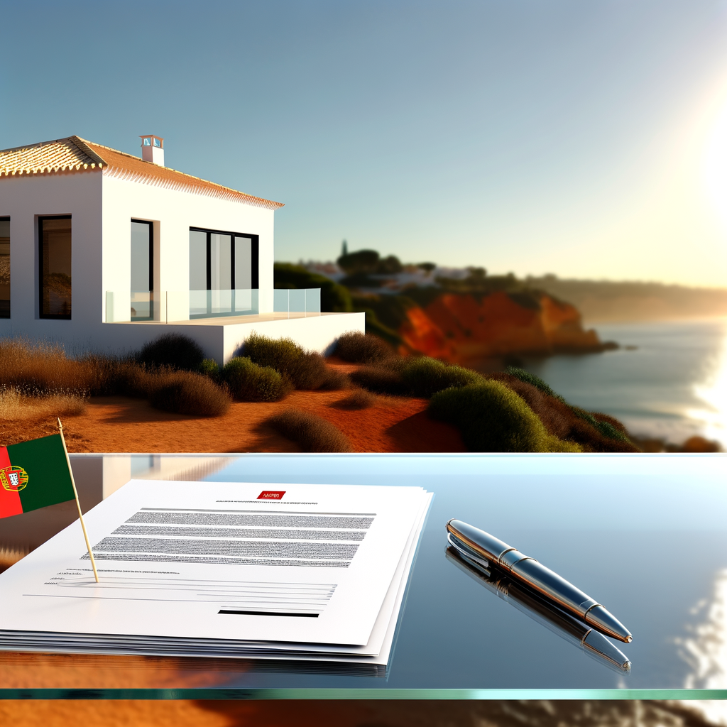 Portugal 2026 Property Tax Changes – Algarve Villa Modern Algarve villa overlooking the coastline representing Portugal's 2026 property tax changes for international investors